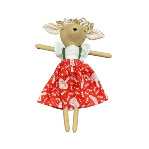 Sugarcup lamb plush doll, approx. 36 cm, handmade soft toy, image 1 | Bali Bubs