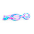 Colorful swim goggles on a white background