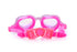 Pink swim goggles on a white background