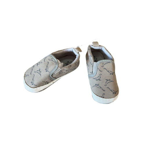 Canvas pre walker baby shoes with dinosaur print | Bali Bubs