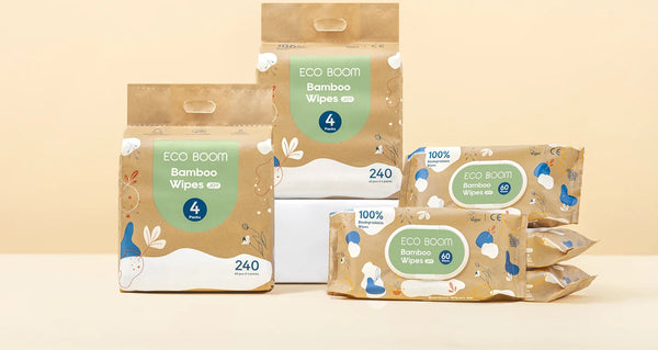 co Boom bamboo wet wipes 240 sheets - natural baby care products