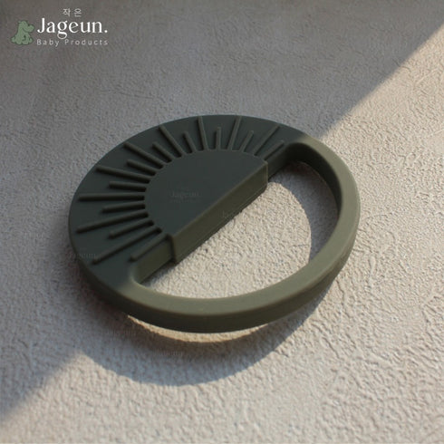 Sun Shape Silicone Teether in Green