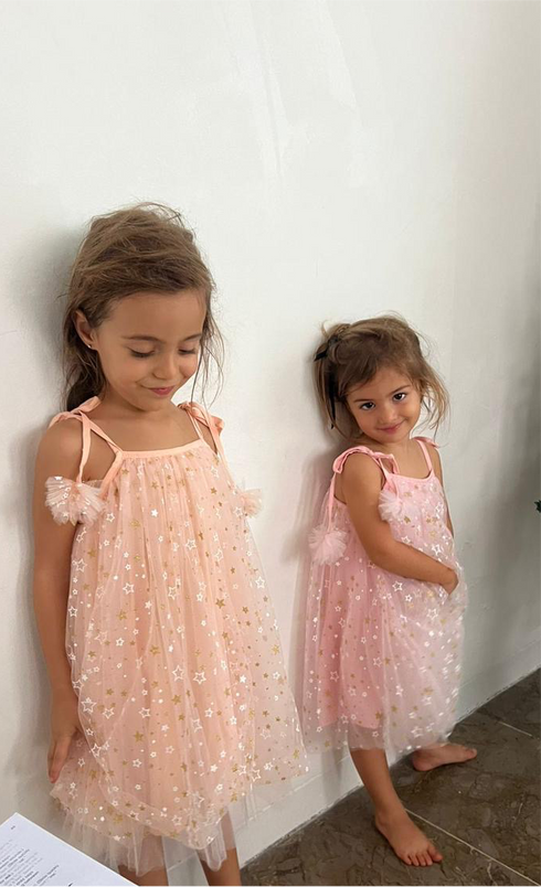 Celia dress in Peach