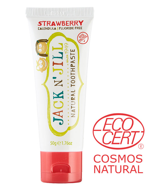Jack N' Jill natural kids toothpaste 50g in Strawberry, image 1 | Bali Bubs