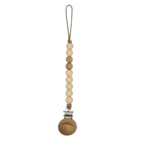 natural wood pacifier clip
