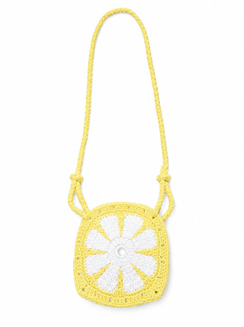 yellow crochet bag, girl accessories