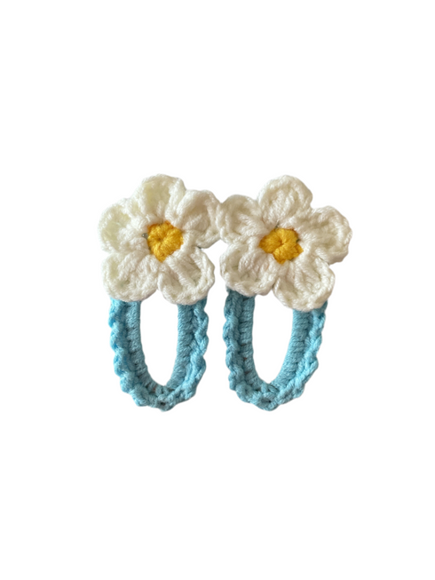 Crochet Daisy Hair Clips