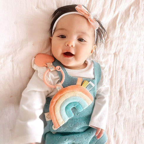 Baby lovey plush teething sensory toy