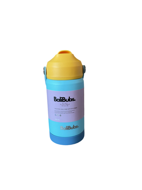Drink bottle,stainless steel,blue canary