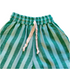 Linen striped pants in Green