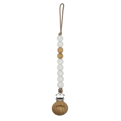 natural wood pacifier clip
