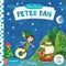 Cover of 'First Stories Peter Pan' book with Peter Pan flying over a ship and trees.