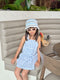 Blue Pinstripe Dress