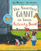 Activity book cover featuring cartoon animals and a giant's boot with stickers.