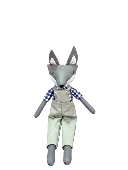 A plush toy fox doll handmade in indonesia