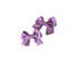Two purple textured hair bows