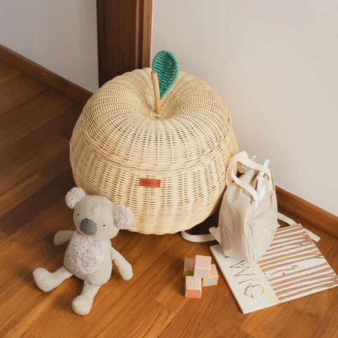 Apple Rattan Storage Basket