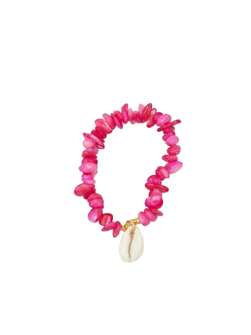 Gemstone Bracelet in Fuchsia, handmade kids jewellery from Bali | Bali Bubs