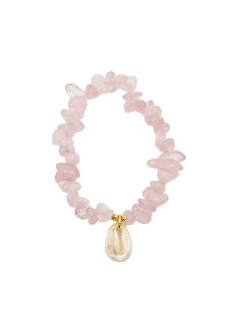 Gemstone Bracelet in Soft Pink, handmade kids jewellery from Bali | Bali Bubs