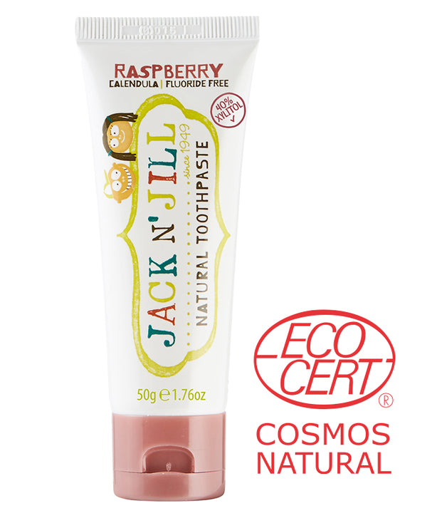 Jack N' Jill natural kids toothpaste 50g in Raspberry, image 1 | Bali Bubs