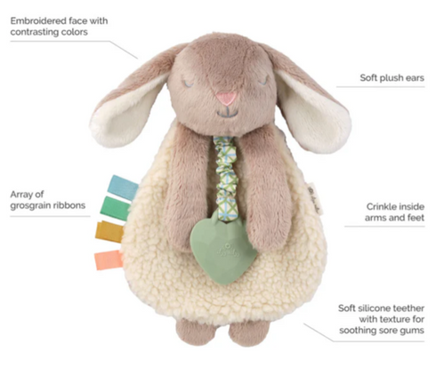 Itzy Lovey Plush And Teether Toy - Bunny