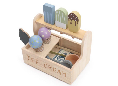 Wooden ice cream stall, eco friendly toy