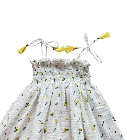 Lemon Floral Dress
