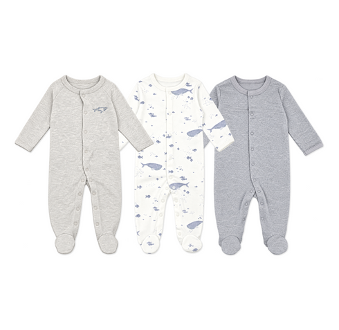 Sleepsuit 3 in 1 cotton, baby sleepsuit