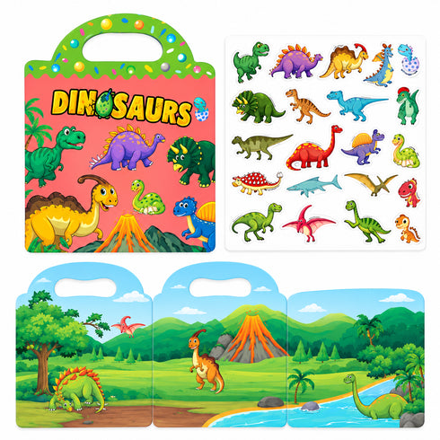 Reusable Sticker Book Jurassic Dinosaur