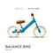 London Taxi balance bike in blue grey with steel frame and vintage saddle, toddler bike for ages 2-5 | Bali Bubs