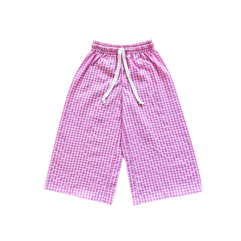 Baggy Pants in Pink Checkered