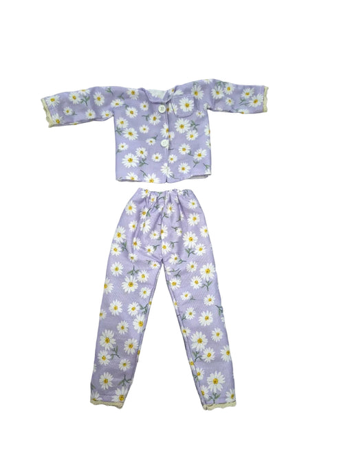 A two-piece children's pajama set for doll