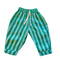 Linen long striped green pants, ecofriendly cloths handmade in bali