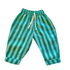 Linen long striped green pants, ecofriendly cloths handmade in bali