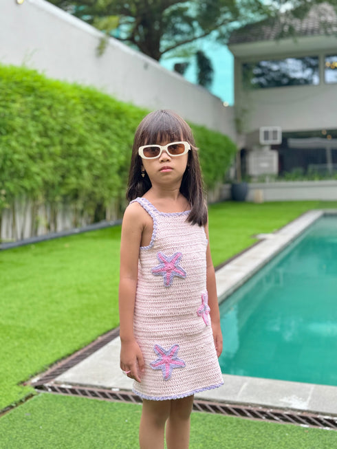 Crochet Cove dress Pink