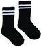 Black white striped socks