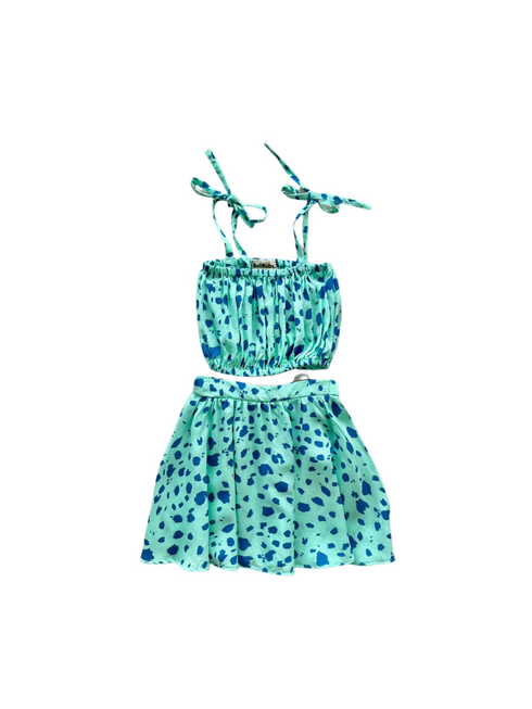 Rayon set girl in animal print