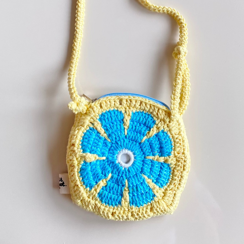 Yellow Flower Crochet Bag