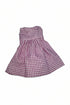 pink and white gingham check dress