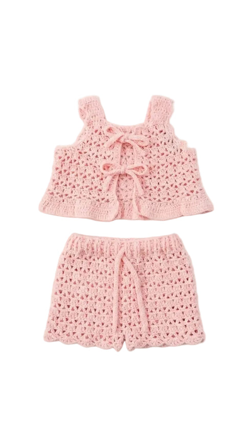 HALI CROCHET SET IN BABY PINK