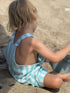 Mint romper kids boys, linen