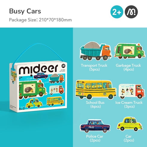My First Art Puzzle Busy Cars