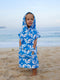 Kids Poncho Microfiber Wave Print