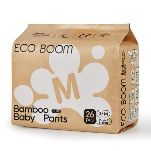 Eco Boom bamboo pant diapers for babies - sustainable and biodegradable