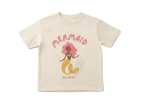 mermaid girls cotton tshirt