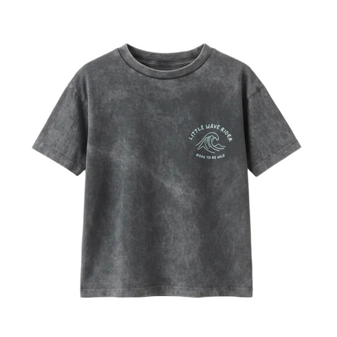 stone washed wave rider tshirt for kids
