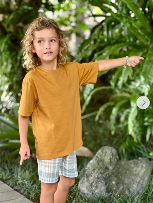 Cotton T-Shirt in Blue Bell