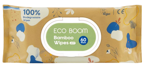 co Boom bamboo wet wipes 60 sheets - natural baby care products
