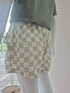 Chequered Shorts in Sage