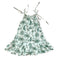 Linen tropical print girls dress